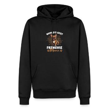 French Bulldog Dog Frenchie Mama - Männer Premium Bio Hoodie - Schwarz - Vorne - Nico (187cm)
