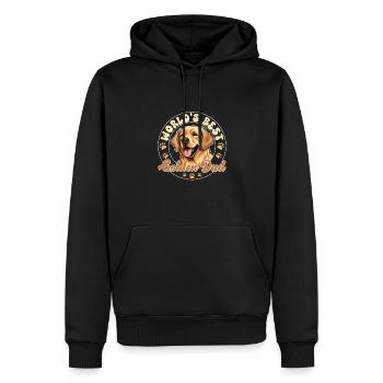 Golden Retriver Groovy Golden Dad - Sweat à capuche Premium bio Homme - noir - Devant - Nico (187cm)