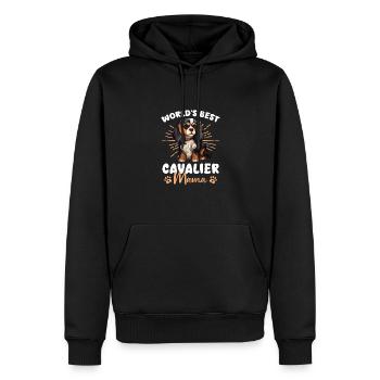 Cavalier King Charles Spaniel Dog Cavalier Mom - Men’s Premium Organic Hoodie - black - Front - Nico (187cm)