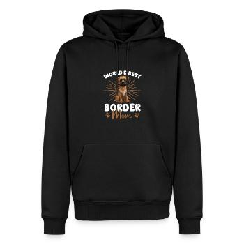 Border Terrier Groovy Border Mom - Sweat à capuche Premium bio Homme - noir - Devant - Nico (187cm)
