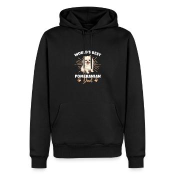 Zwergspitz Groovy Zwergspitz Dad - Männer Premium Bio Hoodie - Schwarz - Vorne - Nico (187cm)