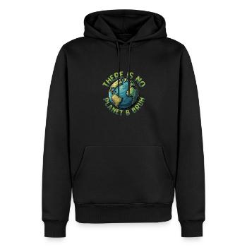 Il n’y a pas d’amoureux de la terre de la planète B Bruh - Sweat à capuche Premium bio Homme - noir - Devant - Nico (187cm)