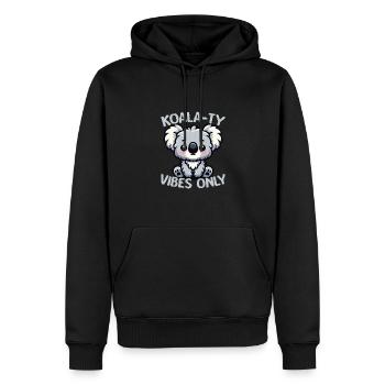 Koala-ty Vibes Only Cute Funny Koala - Männer Premium Bio Hoodie - Schwarz - Vorne - Nico (187cm)