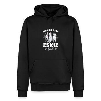 American Eskimo Hund Dog Eskie Dad - Männer Premium Bio Hoodie - Schwarz - Vorne - Nico (187cm)