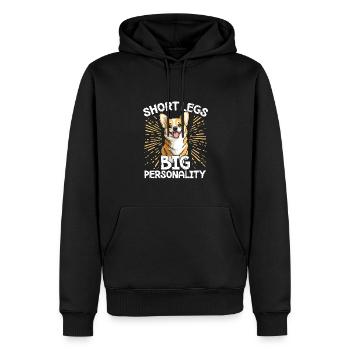 Welsh Corgi Pembroke Short Legs Big Personality - Männer Premium Bio Hoodie - Schwarz - Vorne - Nico (187cm)