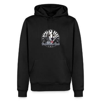 Le meilleur papa dalmatien du monde Papa dalmatien - Sweat à capuche Premium bio Homme - noir - Devant - Nico (187cm)