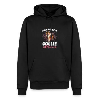 Collie à poil long Le meilleur Collie Mama du monde - Sweat à capuche Premium bio Homme - noir - Devant - Nico (187cm)