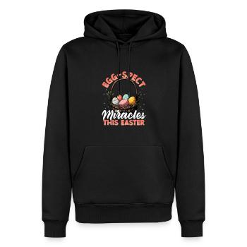 Des miracles de Specspespect pour Pâques mignons - Sweat à capuche Premium bio Homme - noir - Devant - Nico (187cm)