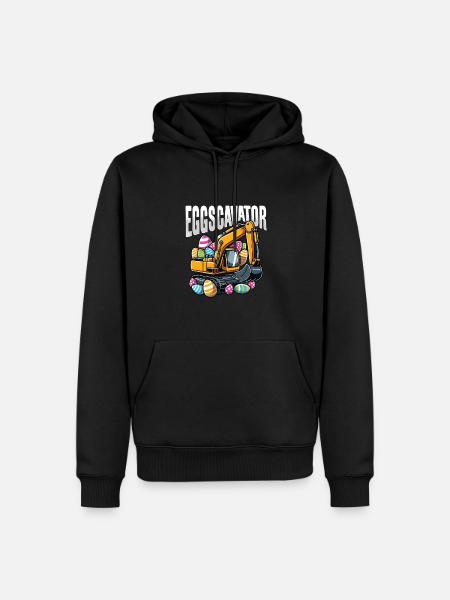 Eggscavator Lustiger Osterbagger Bagger - Männer Premium Bio Hoodie - Schwarz
