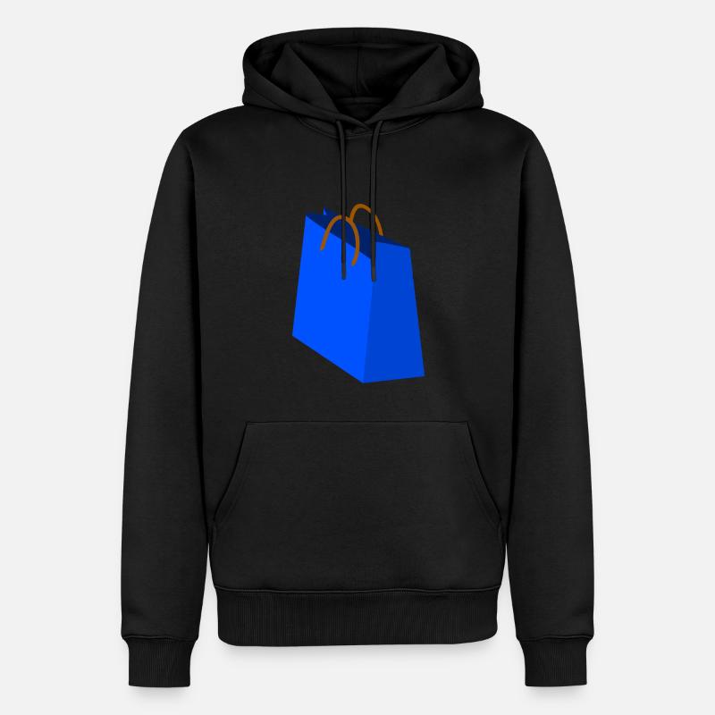 Einkauf Tasche - Männer Premium Bio Hoodie - Schwarz