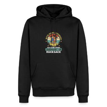 Bitte Nicht Schubsen Joghurt Im Rucksack - - Männer Premium Bio Hoodie - Schwarz - Vorne - Nico (187cm)