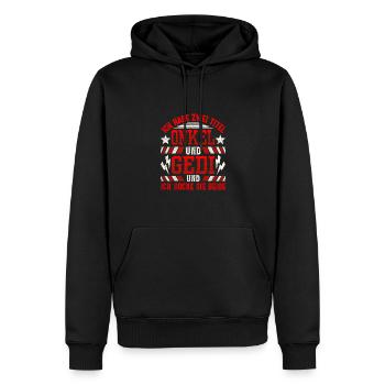 Gedi Patenonkel Taufged Taufgedi - Männer Premium Bio Hoodie - Schwarz - Vorne - Nico (187cm)