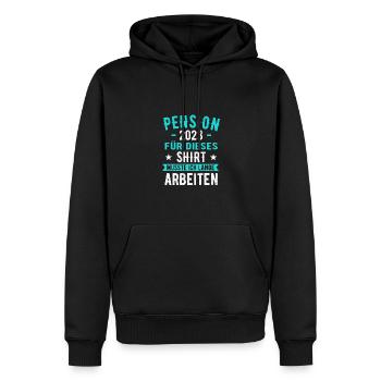 Pension Pensionierung 2023 Pensionist Geschenkidee - Männer Premium Bio Hoodie - Schwarz - Vorne - Nico (187cm)
