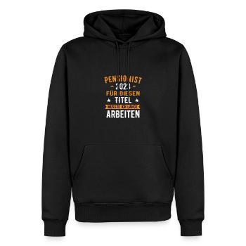 Pensionist 2023 Pension 2023 Pensionierung - Männer Premium Bio Hoodie - Schwarz - Vorne - Nico (187cm)