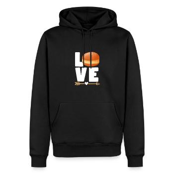 Krapfen Berliner Pfannkuchen Faschingskrapfen - Männer Premium Bio Hoodie - Schwarz - Vorne - Nico (187cm)