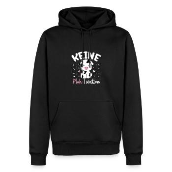 Kuh Keine Muhtivation Süße Kuh - Männer Premium Bio Hoodie - Schwarz - Vorne - Nico (187cm)