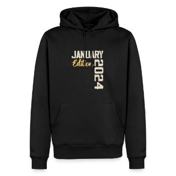 Cadeau D'anniversaire Nées En Janvier 2024 - 2024 - Sweat à capuche Premium bio Homme - noir - Devant - Nico (187cm)