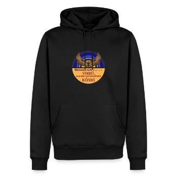 Besser ein freier Vogel als ein gefangener König - Männer Premium Bio Hoodie - Schwarz - Vorne - Nico (187cm)