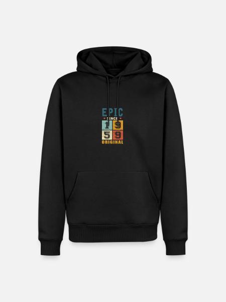 1959 Birthday Epic since - Men’s Premium Organic Hoodie - black