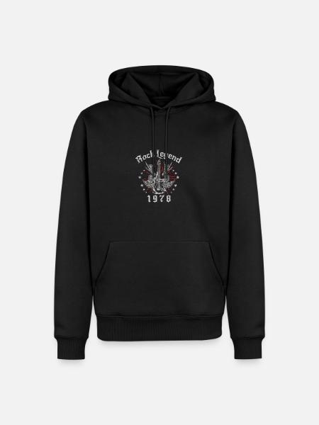 1978 Birthday Rock Legends Guitar - Men’s Premium Organic Hoodie - black