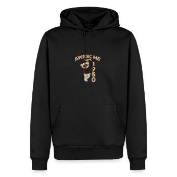 1950 Geburtstag Cool Teddy Bär Awesome since - Männer Premium Bio Hoodie - Schwarz - Vorne - Nico (187cm)