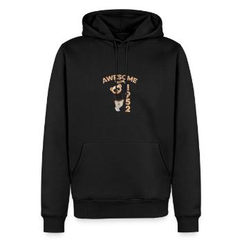 1952 Geburtstag Cool Teddy Bär Awesome since - Männer Premium Bio Hoodie - Schwarz - Vorne - Nico (187cm)