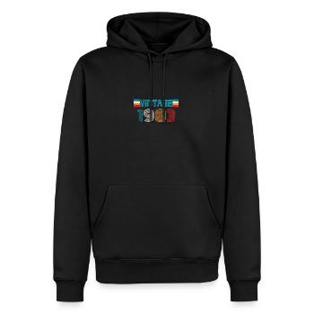 Millésime anniversaire 1983 - Sweat à capuche Premium bio Homme - noir - Devant - Nico (187cm)