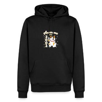 2002 Geburtstag Awesome since Katze Maneki neko - Männer Premium Bio Hoodie - Schwarz - Vorne - Nico (187cm)