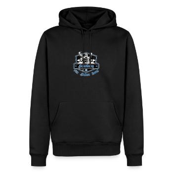 Hamburg ein Leben Lang No II - Männer Premium Bio Hoodie - Schwarz - Vorne - Nico (187cm)