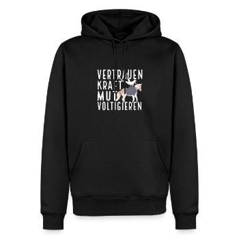 Voltigieren Voltigiererin Pferdesport Geschenk - Männer Premium Bio Hoodie - Schwarz - Vorne - Nico (187cm)