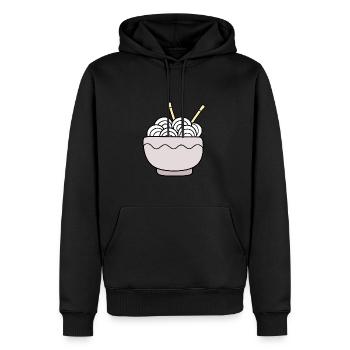 Ramen Noodles Cuisine japonaise - Sweat à capuche Premium bio Homme - noir - Devant - Nico (187cm)
