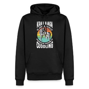 Martial Arts Self Defense Krav Maga Funny Quote - Männer Premium Bio Hoodie - Schwarz - Vorne - Nico (187cm)