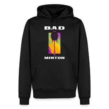 Badminton Badminton Raquette de badminton - Sweat à capuche Premium bio Homme - noir - Devant - Nico (187cm)