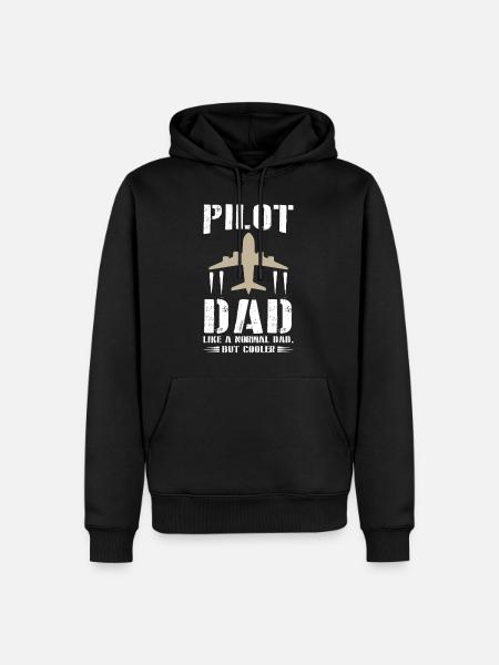 Pilot for Dad - Men’s Premium Organic Hoodie - black