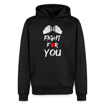 Battez-vous pour vous - Sweat à capuche Premium bio Homme - noir - Devant - Nico (187cm)