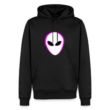 Aliens Alien Head - Men’s Premium Organic Hoodie - black - Front - Nico (187cm)
