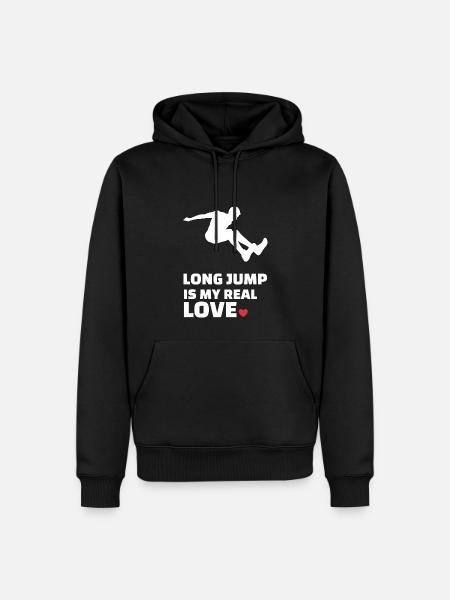I love long jump - Men’s Premium Organic Hoodie - black