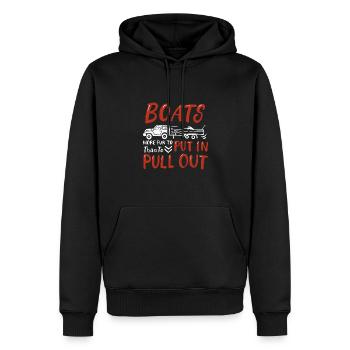 Boot fahren Kapitän Schiff lustiger Spruch - Männer Premium Bio Hoodie - Schwarz - Vorne - Nico (187cm)