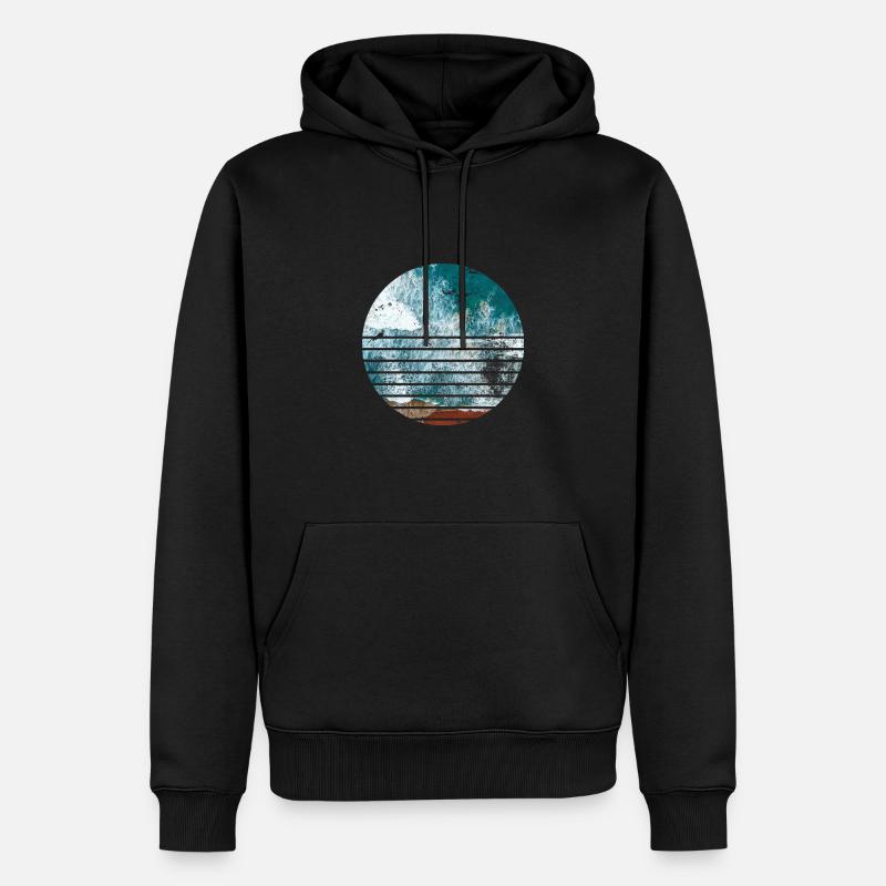 Vacances à la plage à la mer - Sweat à capuche Premium bio Homme - noir