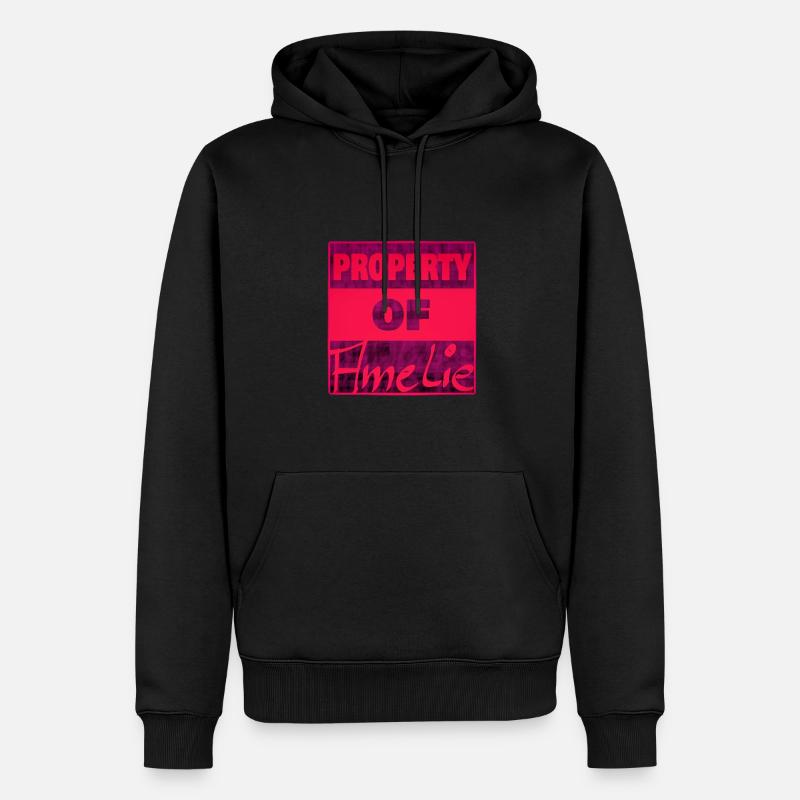 Besitz von Amelie - Männer Premium Bio Hoodie - Schwarz