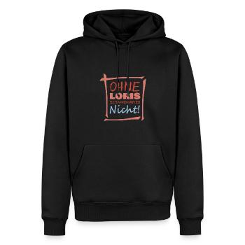 Geschenk für Loris - Männer Premium Bio Hoodie - Schwarz - Vorne - Nico (187cm)