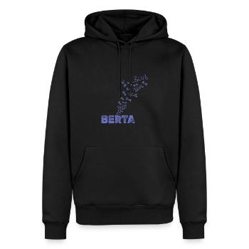Segeln Berta - Männer Premium Bio Hoodie - Schwarz - Vorne - Nico (187cm)