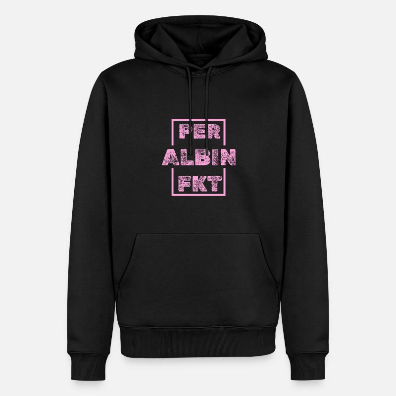 Albin Albin - Männer Premium Bio Hoodie - Schwarz