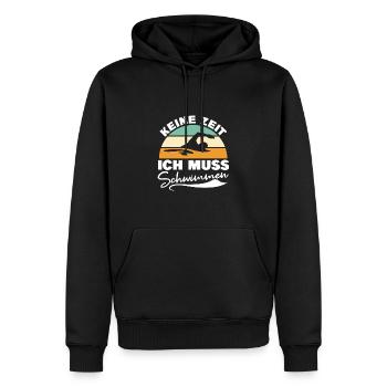Schwimmer Wassersport Schwimmen Geschenk - Männer Premium Bio Hoodie - Schwarz - Vorne - Nico (187cm)