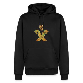 pferdegiebel e 95 r - Männer Premium Bio Hoodie - Schwarz - Vorne - Nico (187cm)
