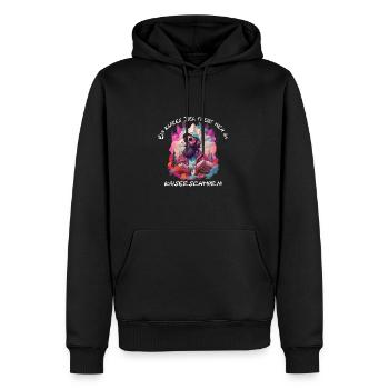 Wandern und Kaiserschmarrn - Männer Premium Bio Hoodie - Schwarz - Vorne - Nico (187cm)