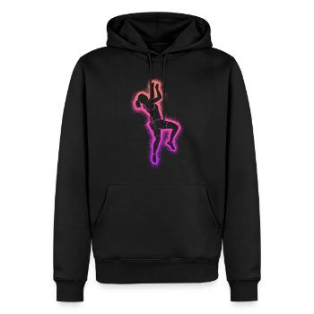Escalade de bloc Femmes Alpinistes Filles - Sweat à capuche Premium bio Homme - noir - Devant - Nico (187cm)