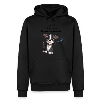 Leine Ich nenne es Freundschaftsband - Männer Premium Bio Hoodie - Schwarz - Vorne - Nico (187cm)