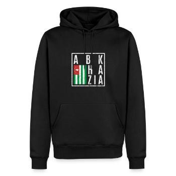 Abkhazie - Sweat à capuche Premium bio Homme - noir - Devant - Nico (187cm)