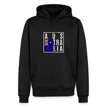 Australien - Männer Premium Bio Hoodie - Schwarz - Vorne - Nico (187cm)
